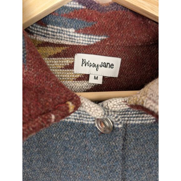 Prissy Jane Aztec Southwest Button Down Jacket Size Medium - Picture 2 of 6